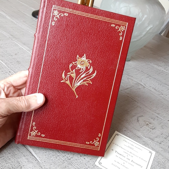 PINEL on INSANITY, THE CLASSICS of MEDICINE LIBRARY, Red & Gld Leather Bound - Picture 7 of 8